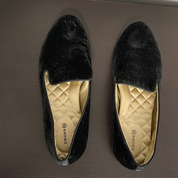 Birdies The Starling Black Vegan Velvet
Round Toe Flat Smoking Slipper Sz 8.5 - Picture 2 of 10